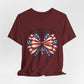 One Nation Under God Patriotic T-shirt with Bow Design