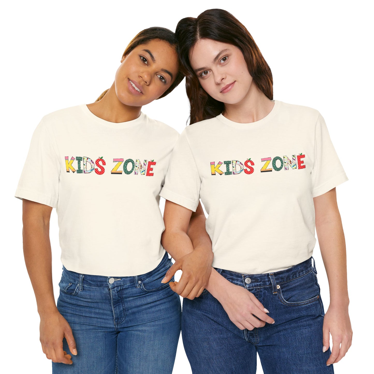 Kids Zone Daycare T-Shirt — School Print Lettering