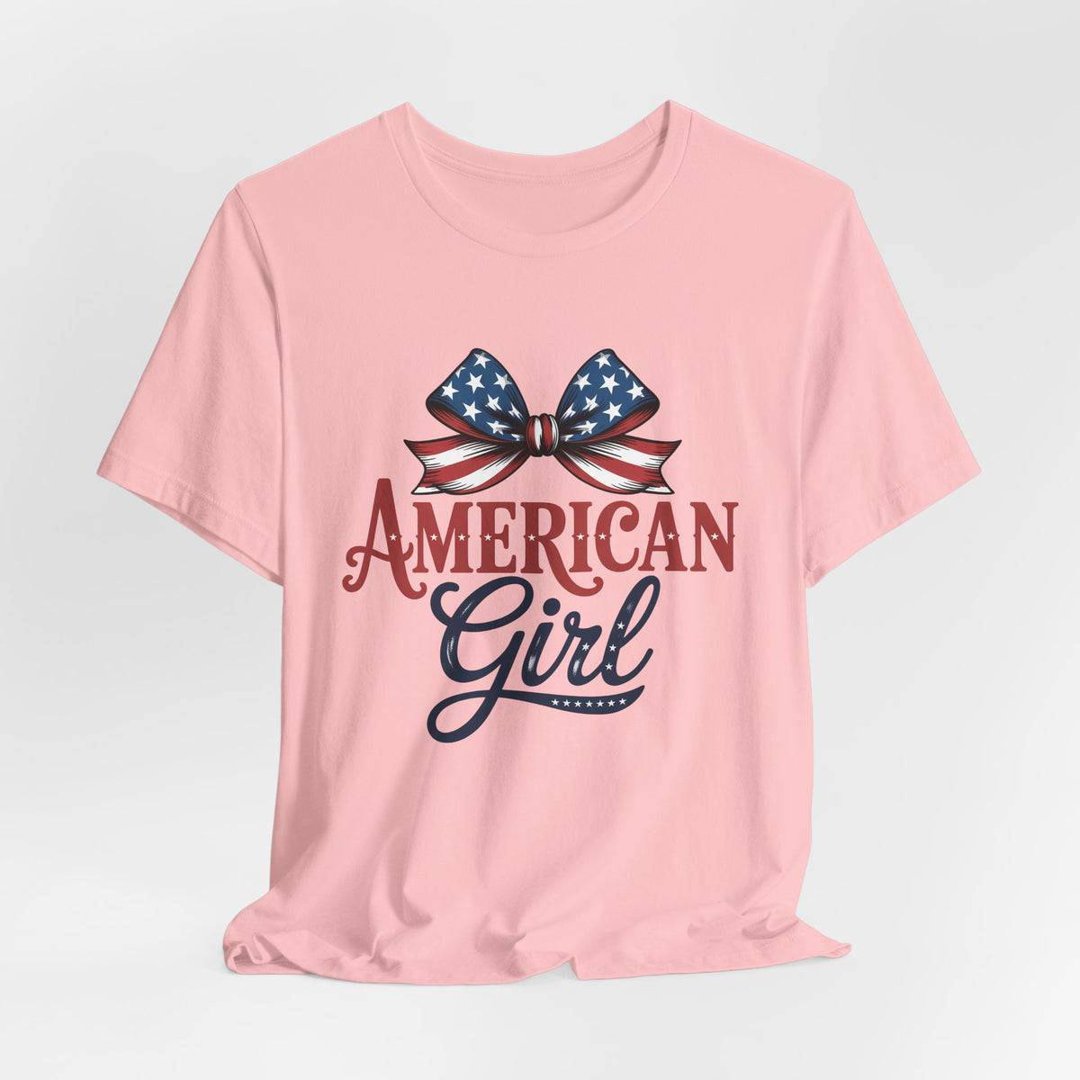 American Girl Patriotic T-shirt with Bow Design