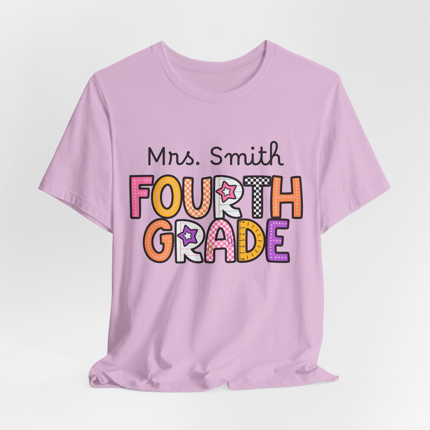 Personalized Fourth Grade Teacher T-Shirt
