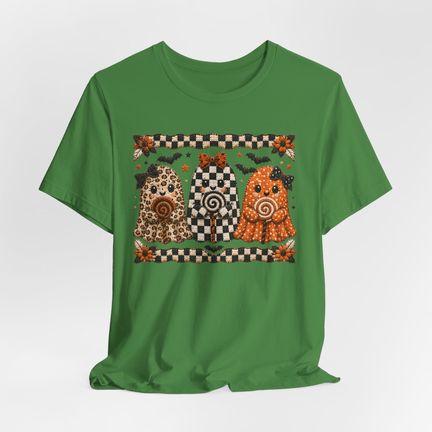 Spooky Halloween Folk Art Ghost Trio T-Shirt