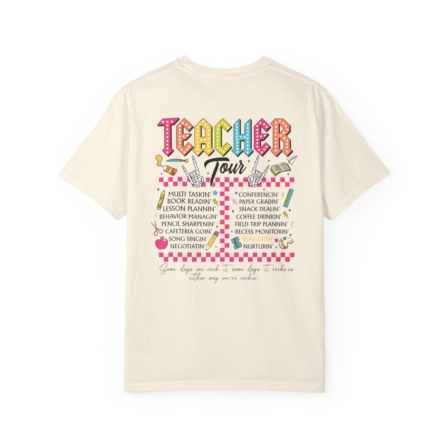 Teacher Tour Unisex T-Shirt, Gift for Educators, Back to School Shirt, Graduation, Teacher Appreciation, Rock n Roll Vibe