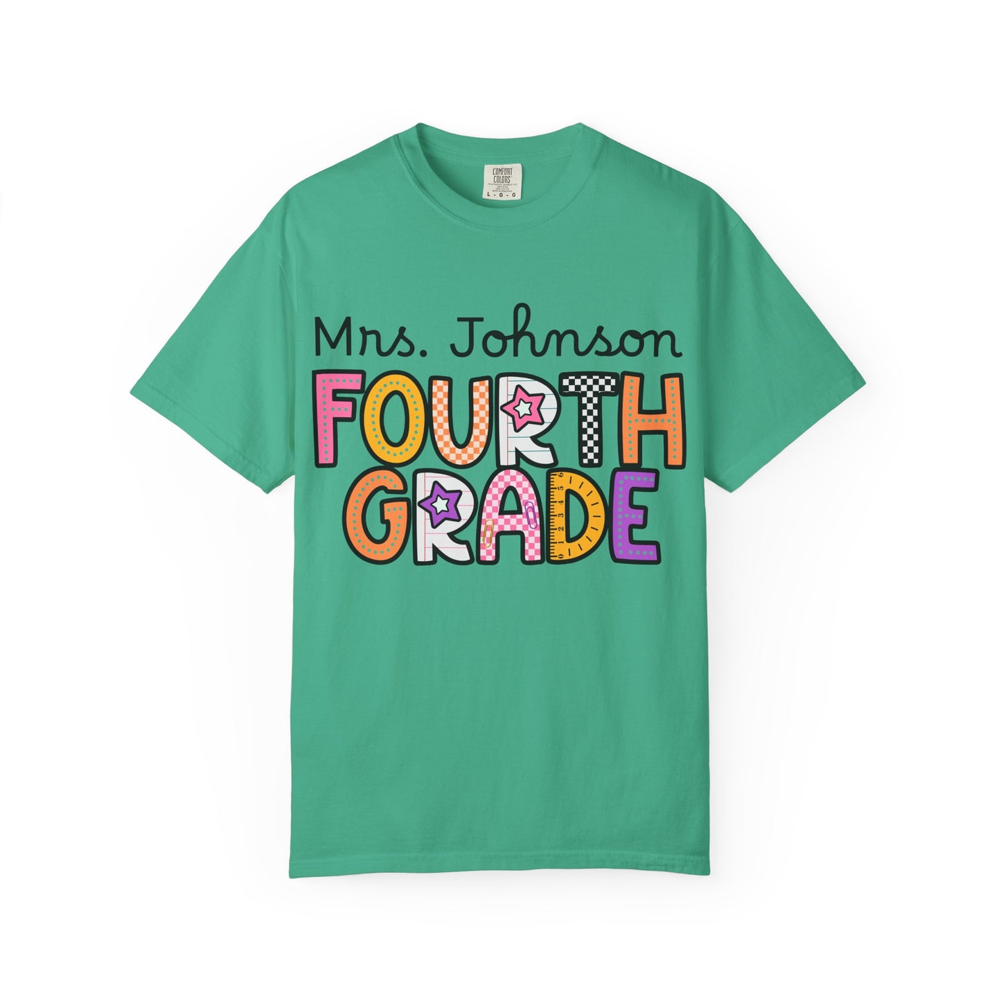 Personalized Fourth Grade Teacher T-Shirt