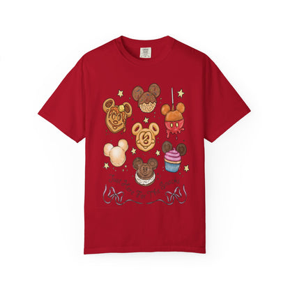 Cute Snack Character T-Shirt — “Just Here for the Snacks” Graphic Tee
