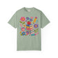 Cute Floral Faux-Yard School Supplies Graphic Tee