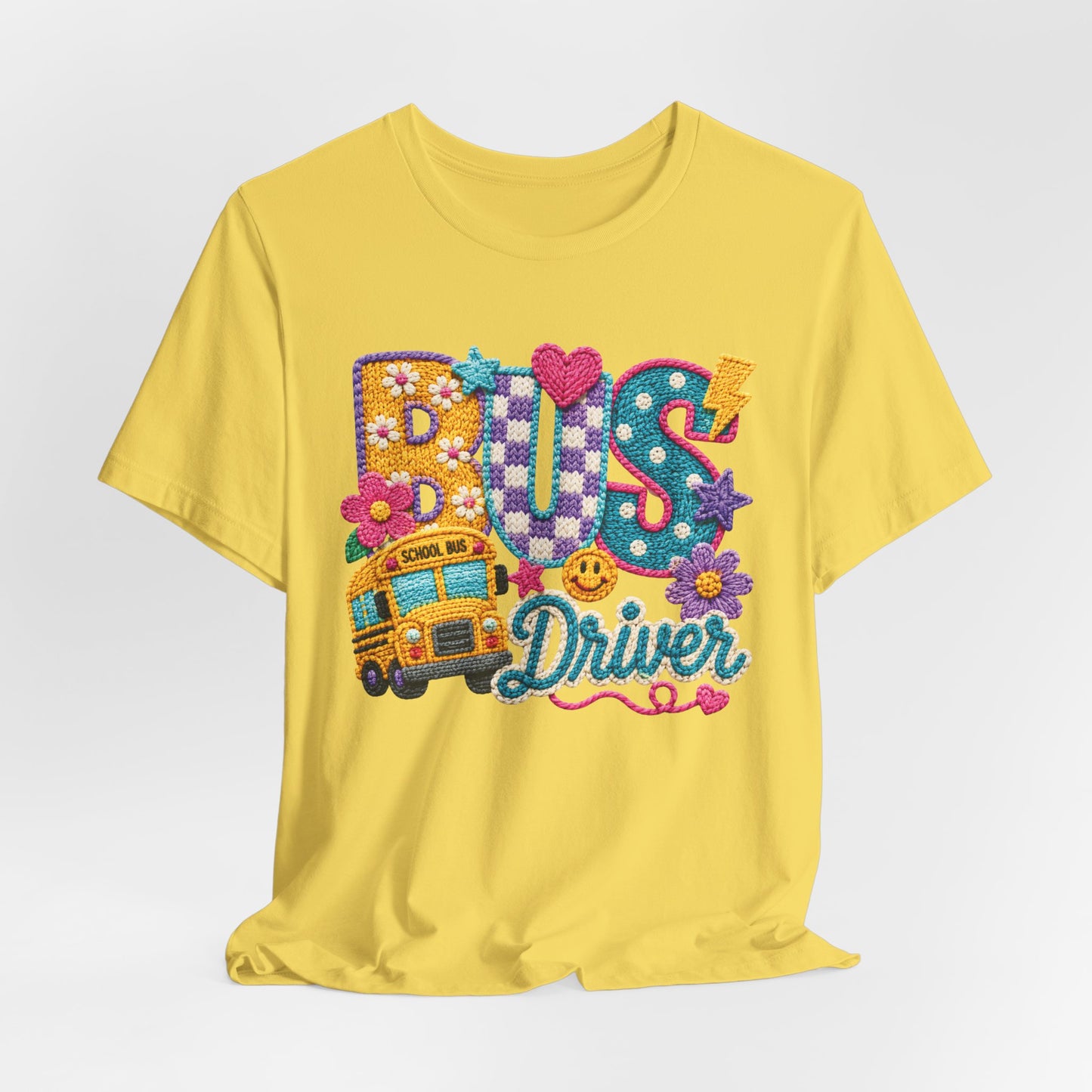 Bus Driver T-Shirt – Colorful School Bus Graphic Tee for Teachers & Drivers