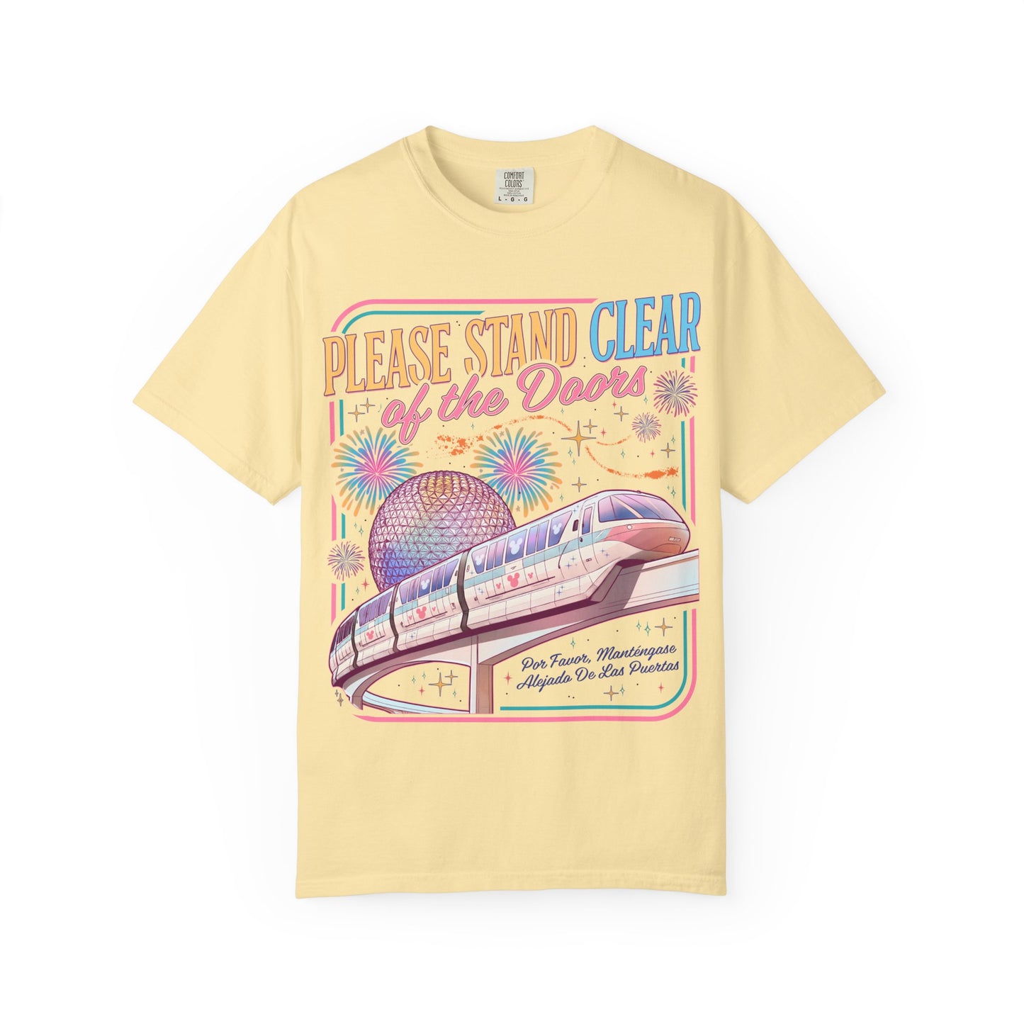 Please Stand Clear of the Doors Monorail T-Shirt — Retro Park Tee