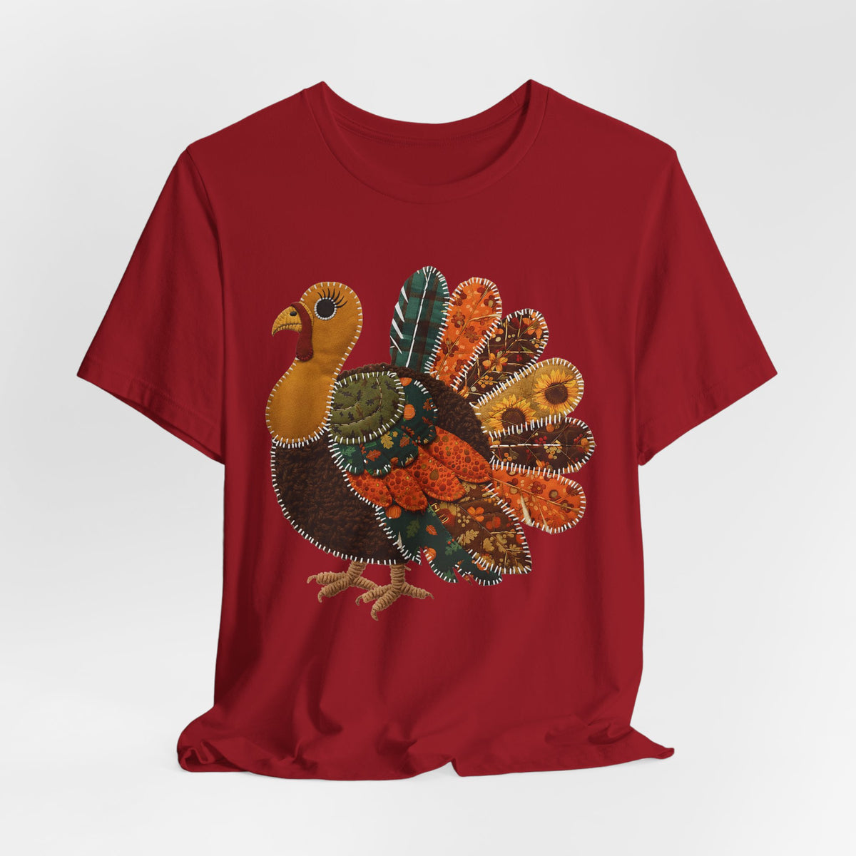 Patchwork Turkey - Thanksgiving Graphic Tee