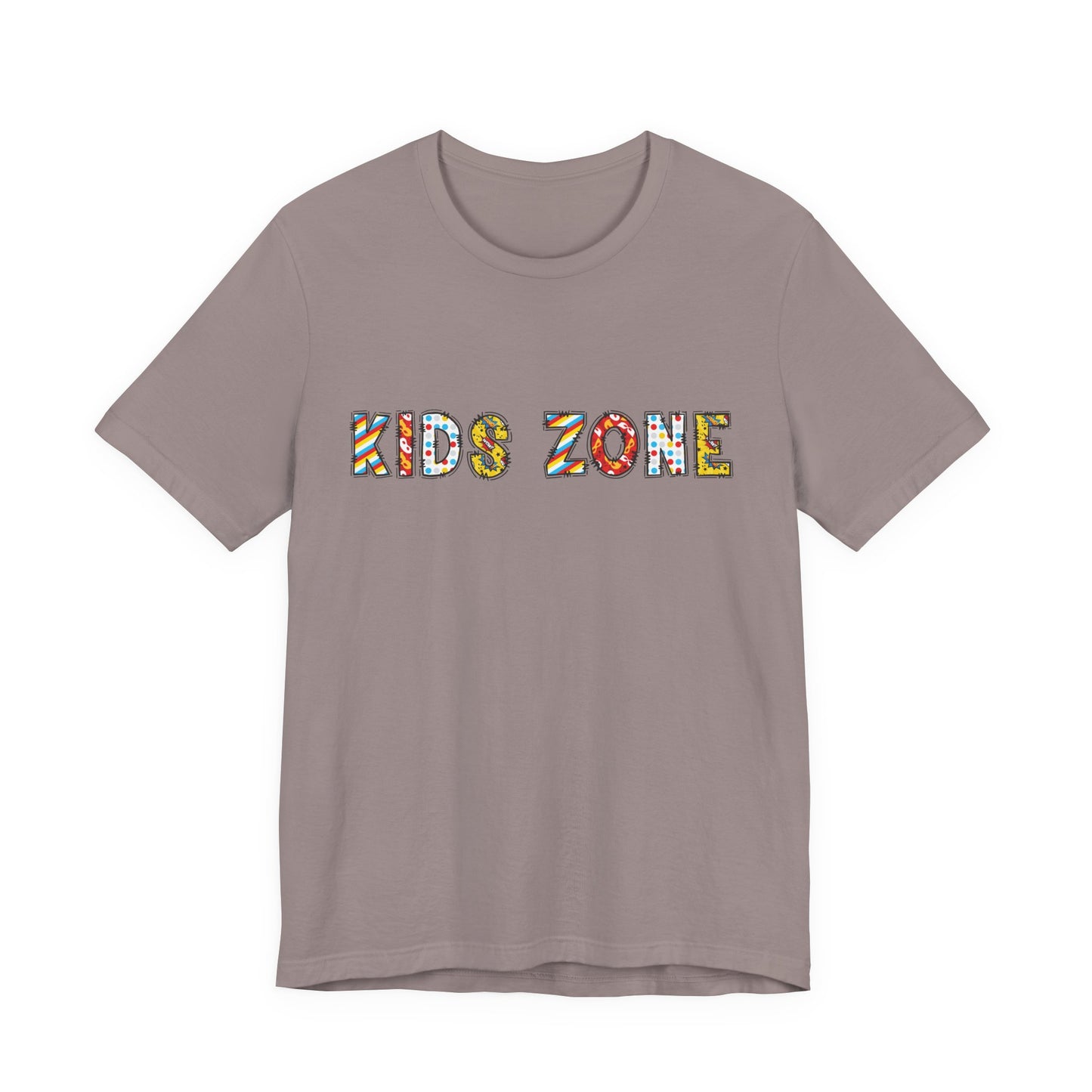 Kids Zone Daycare T-Shirt — Superhero Lettering