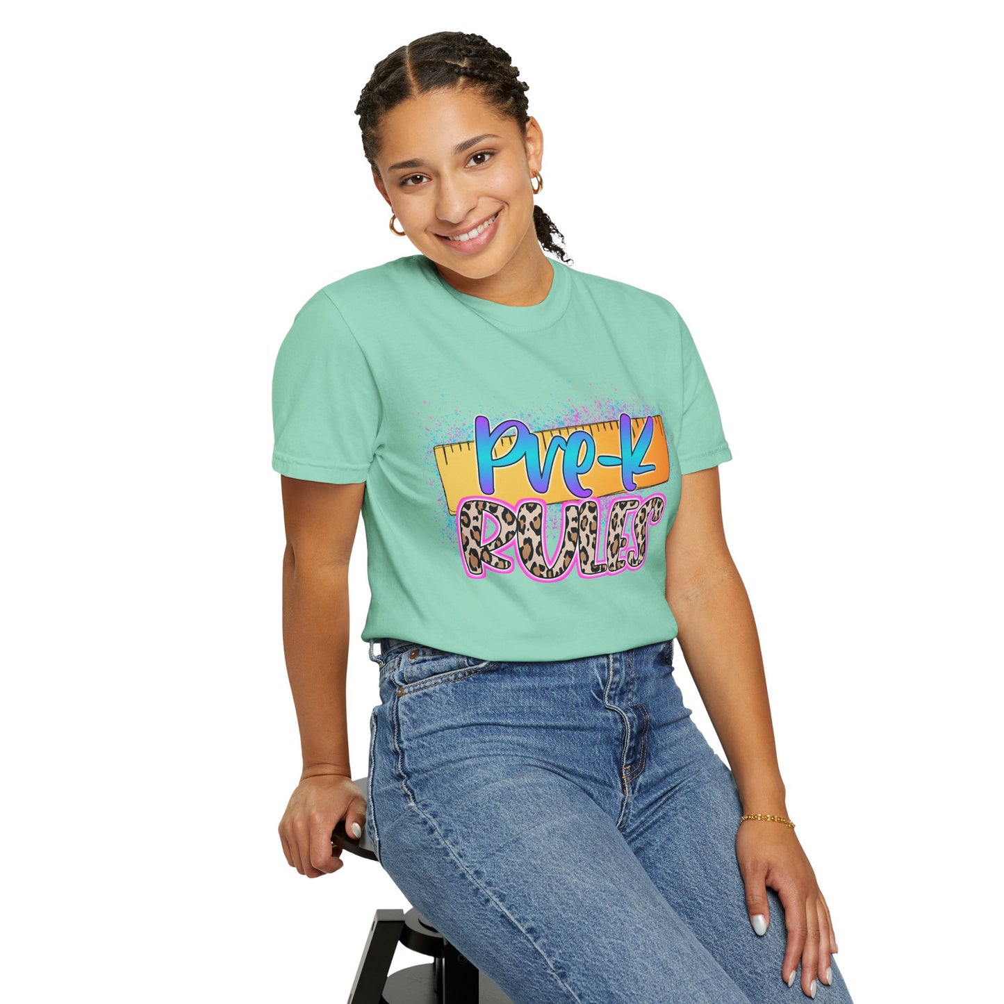 Pre-K Rules T-Shirt, Fun Preschool Shirt, Unisex Garment-Dyed Tee, Back to School Top, Teacher Gift