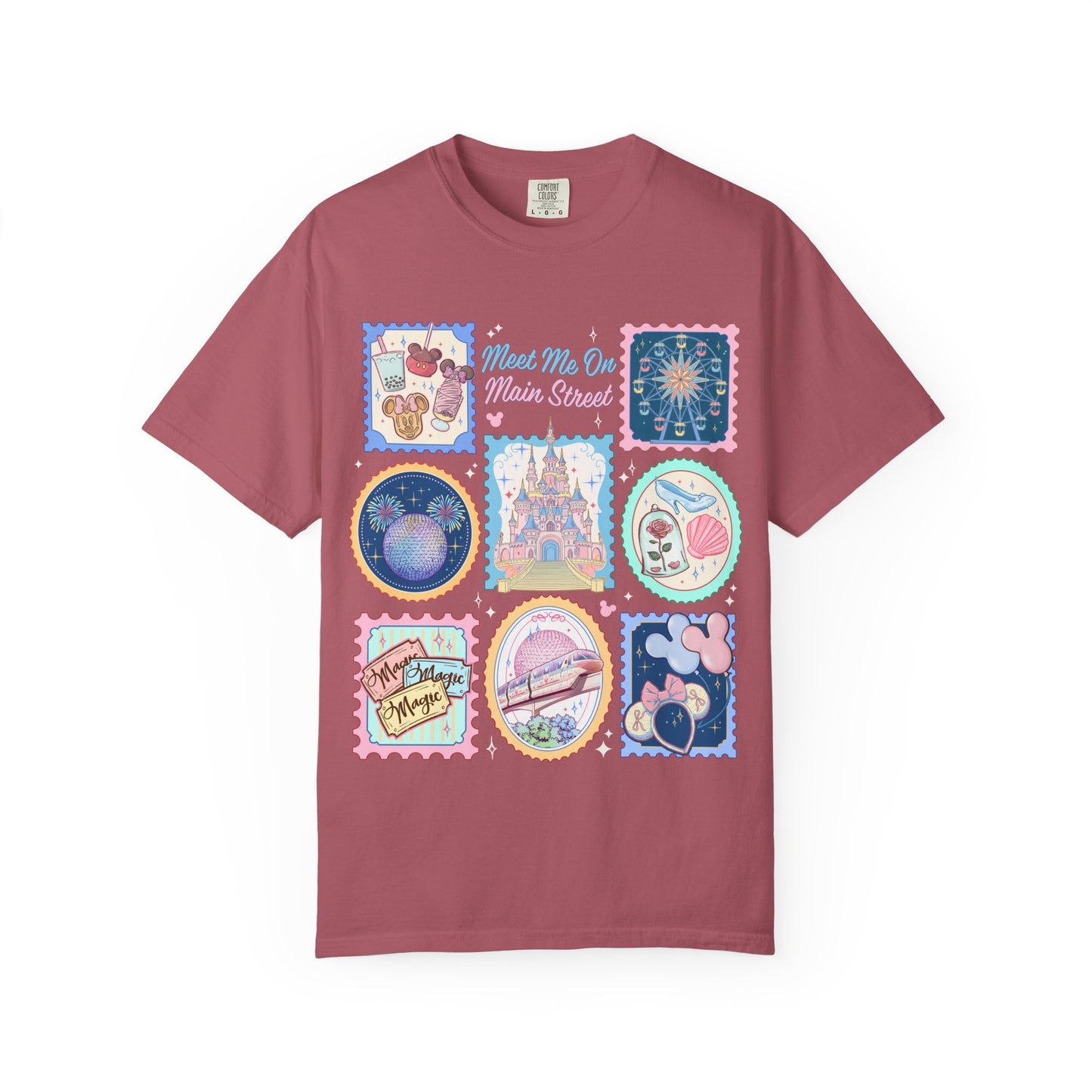 Theme Park Vintage Stamp Tee - Meet Me On Main Street
