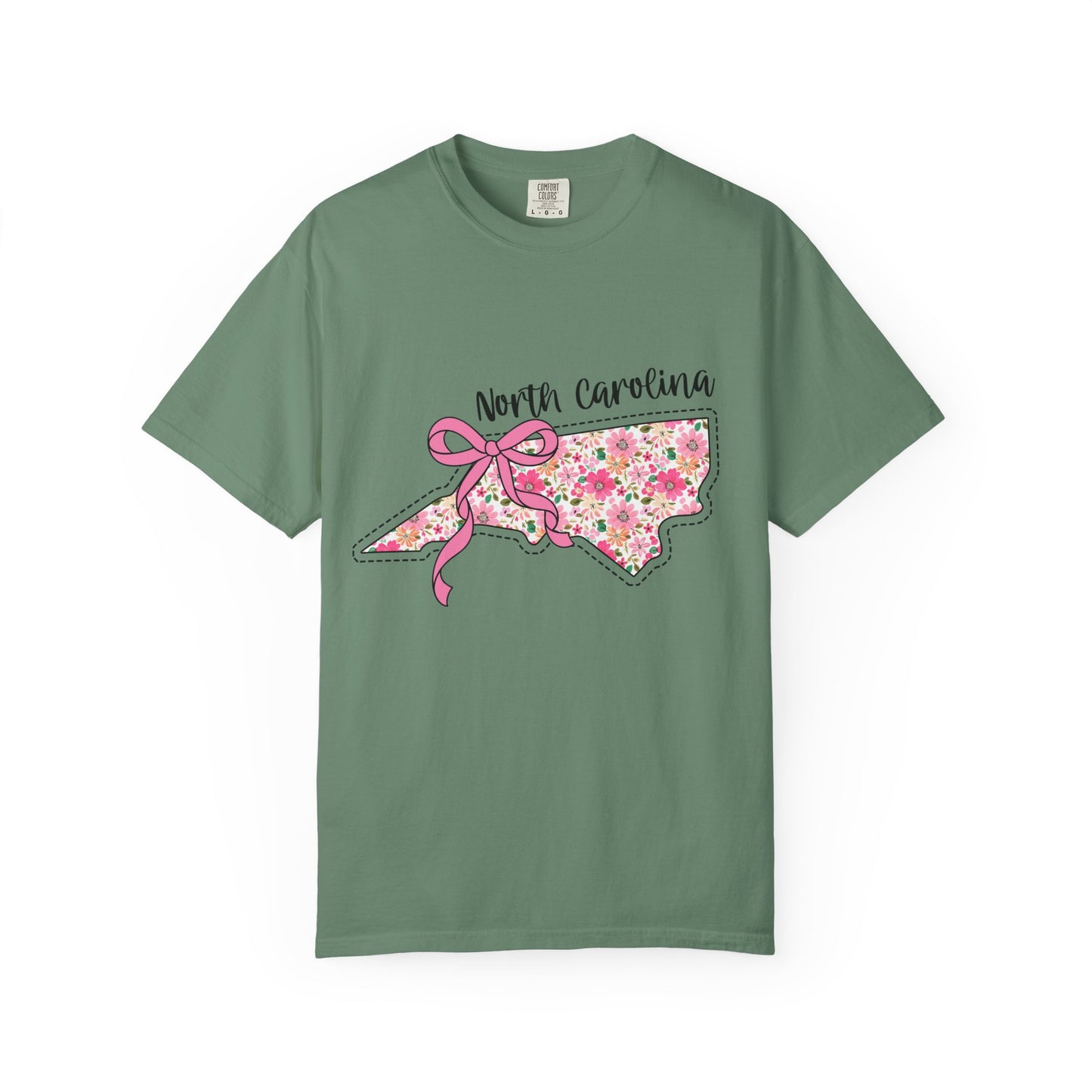 North Carolina Floral T-Shirt | Unisex Garment-Dyed Tee | Casual Wear, Spring/Summer Fashion