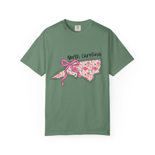 North Carolina Floral T-Shirt | Unisex Garment-Dyed Tee | Casual Wear, Spring/Summer Fashion