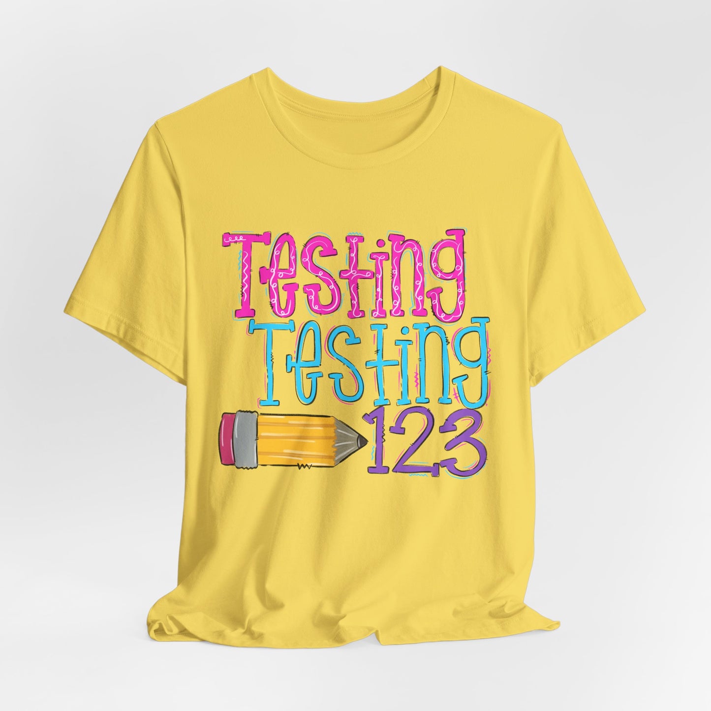 Testing Testing 123 Pencil School Tee