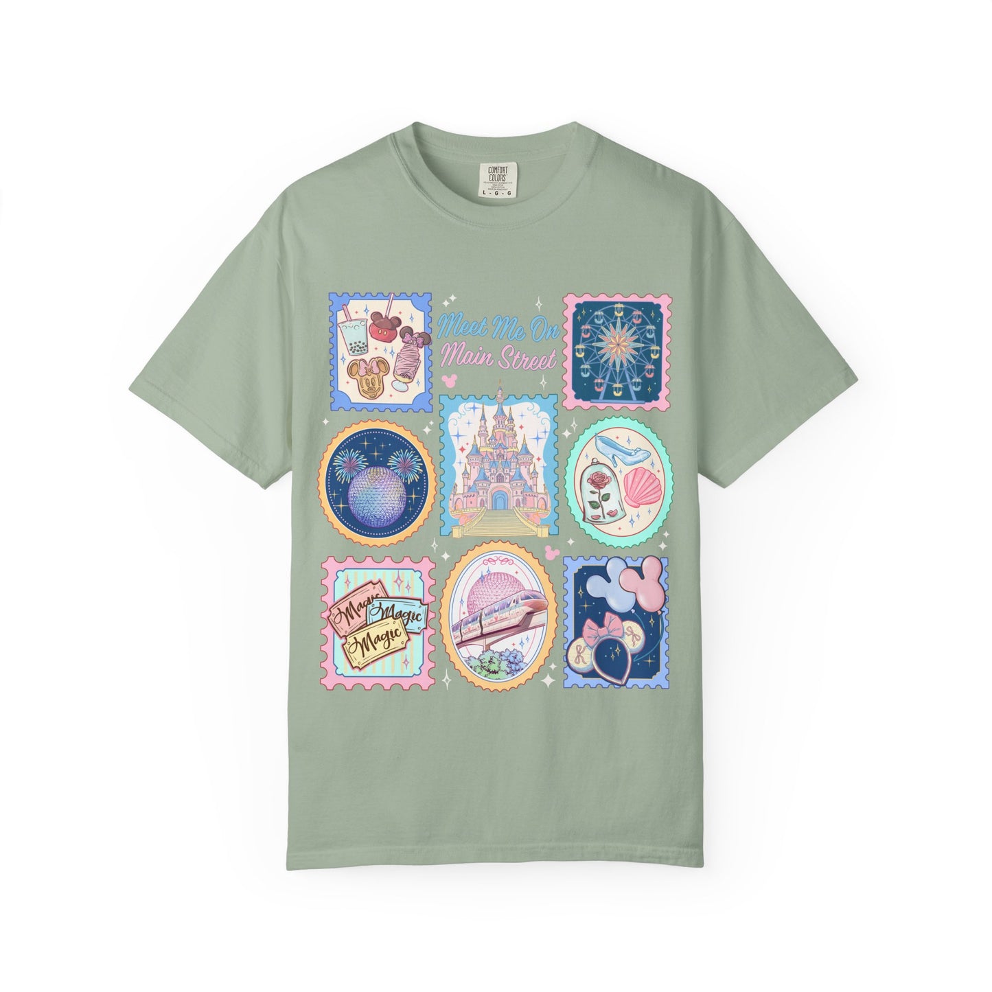 Theme Park Vintage Stamp Tee - Meet Me On Main Street