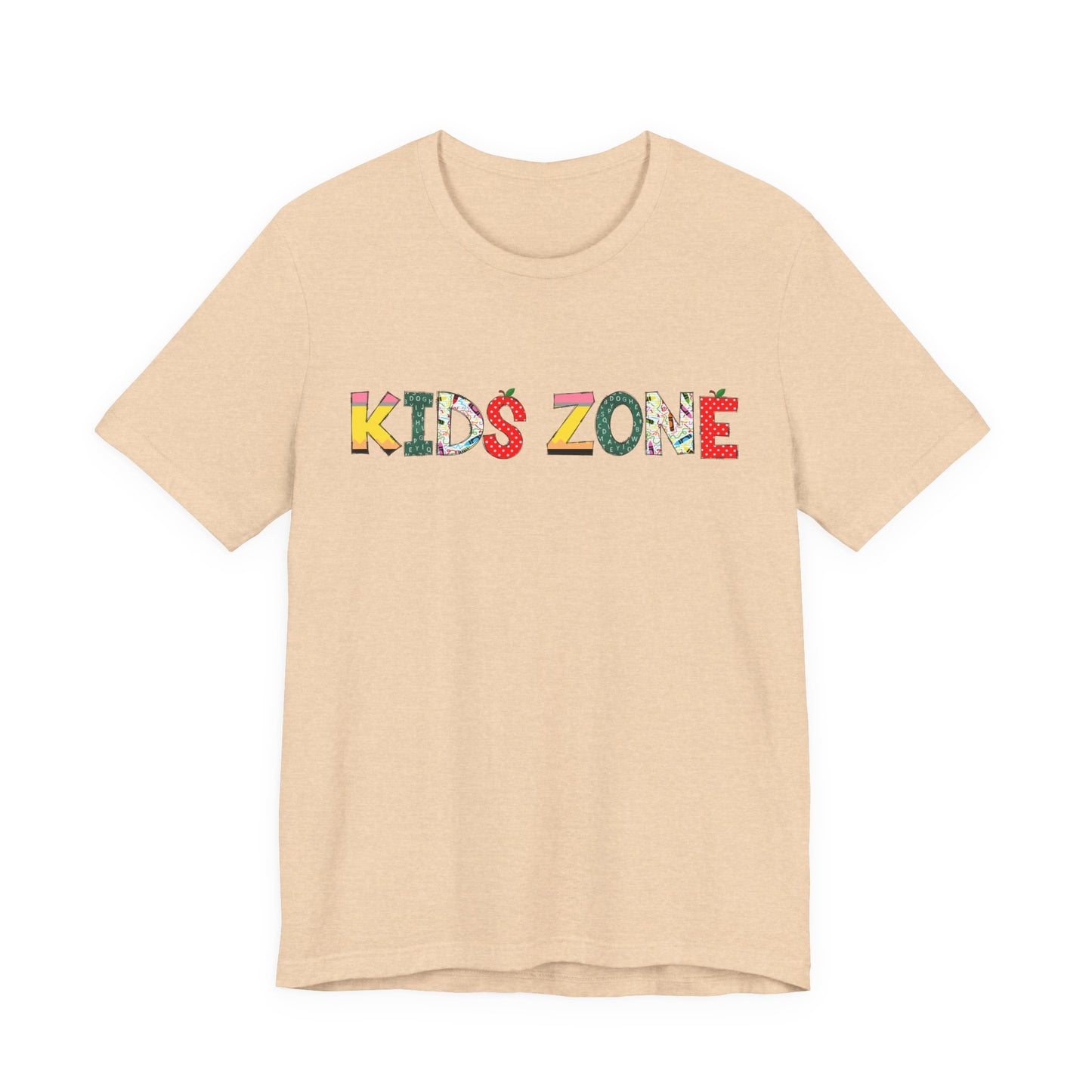 Kids Zone Daycare T-Shirt — School Print Lettering