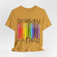 Rainbow Flair Pen School Staff Tee - Secretary With Flair