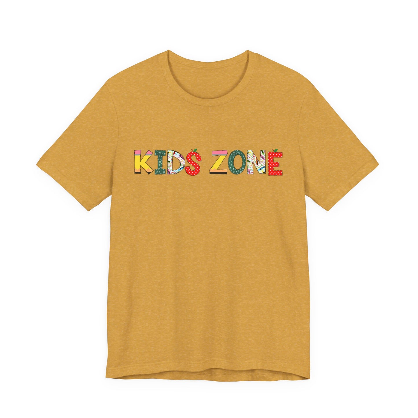 Kids Zone Daycare T-Shirt — School Print Lettering