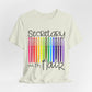 Rainbow Flair Pen School Staff Tee - Secretary With Flair