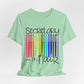 Rainbow Flair Pen School Staff Tee - Secretary With Flair