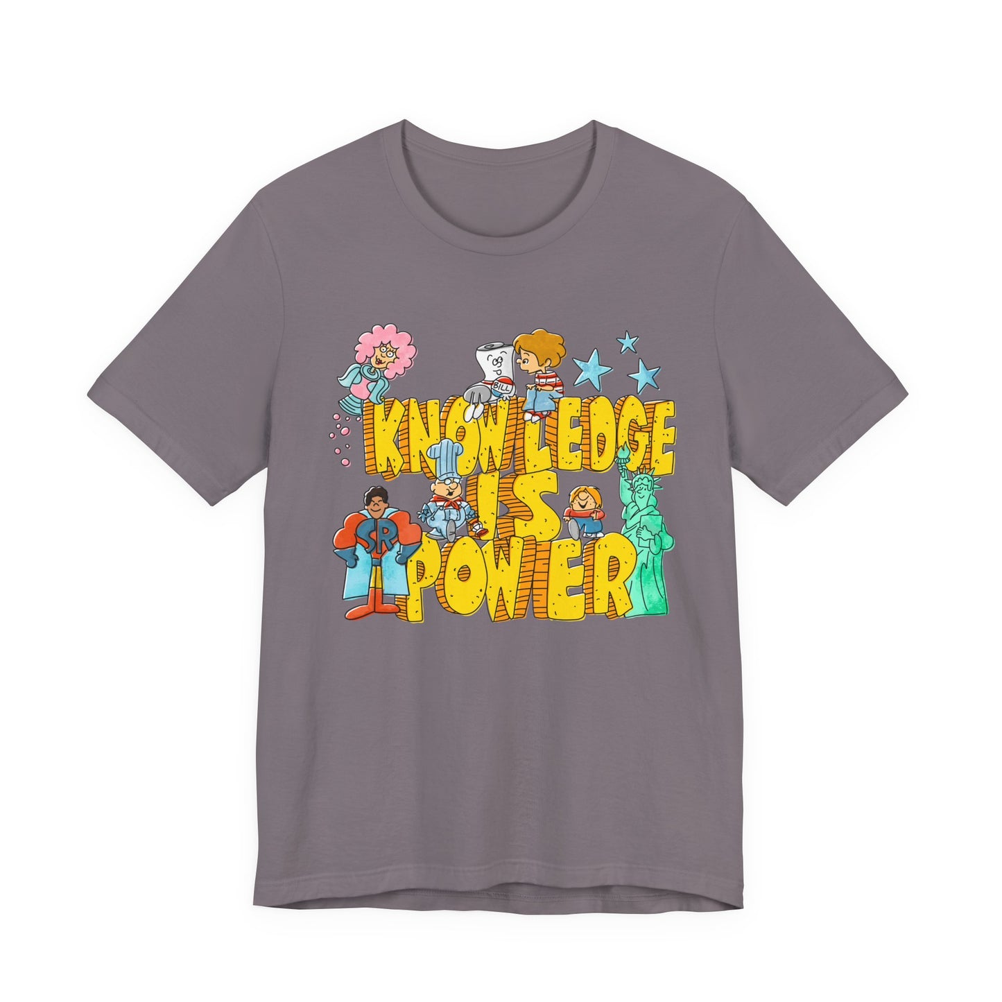 Knowledge Is Power Retro Vintage Graphic Tee