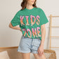 Kids Zone Daycare Comfort Colors Tee - Spring Pastels Plaid