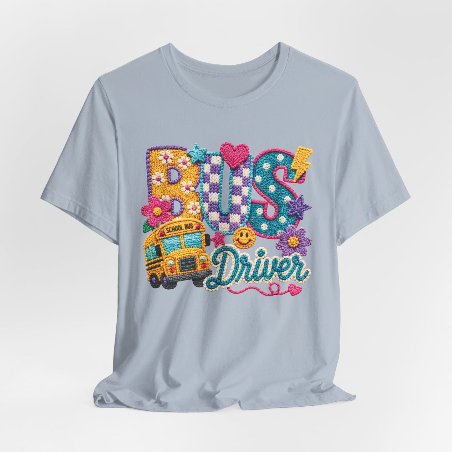 Bus Driver T-Shirt – Colorful School Bus Graphic Tee for Teachers & Drivers
