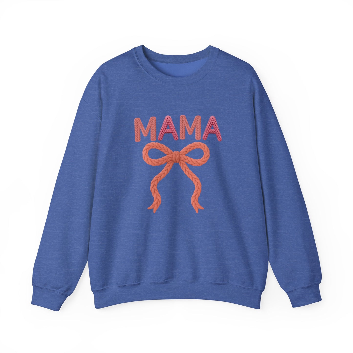 Faux Yarn Mama Ribbon Crewneck Sweatshirt