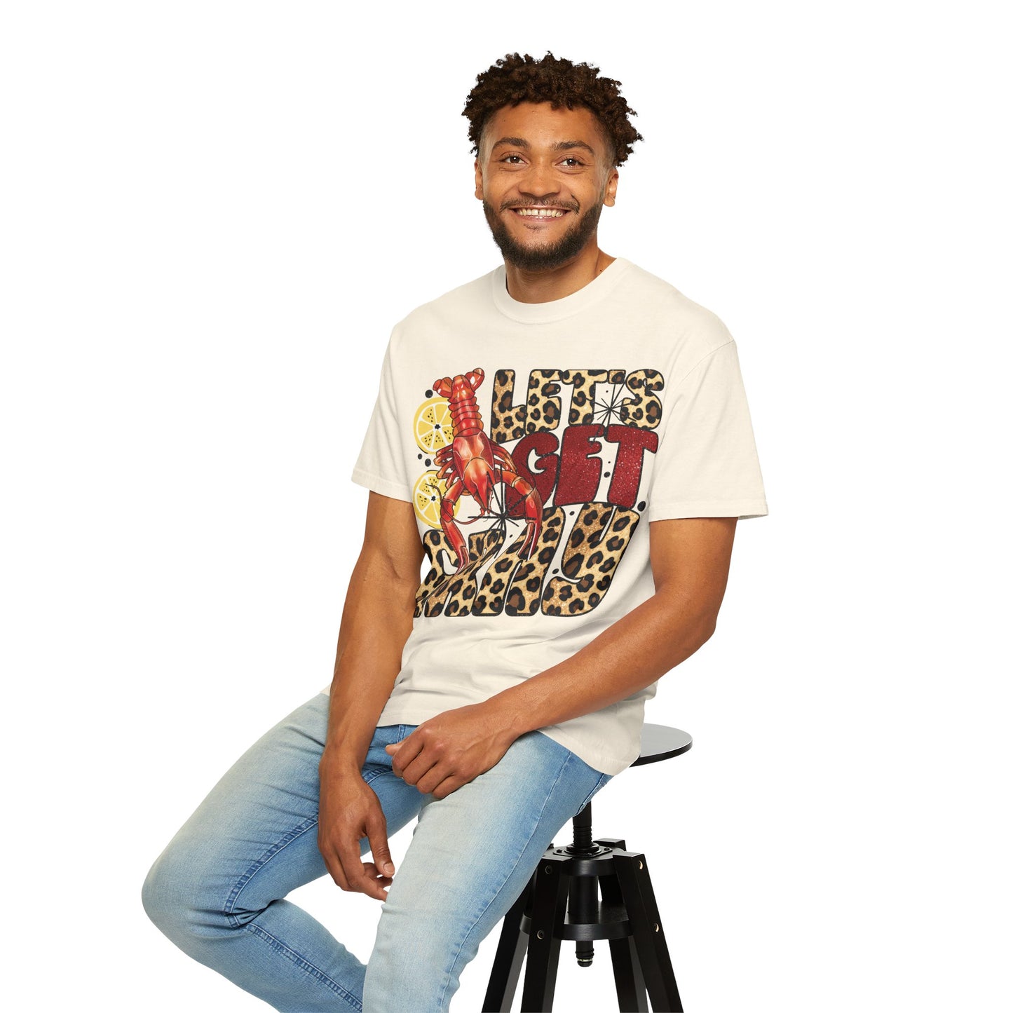 Let's Get Cray Unisex Garment-Dyed T-shirt, Crawfish Shirt, Summer Tee
