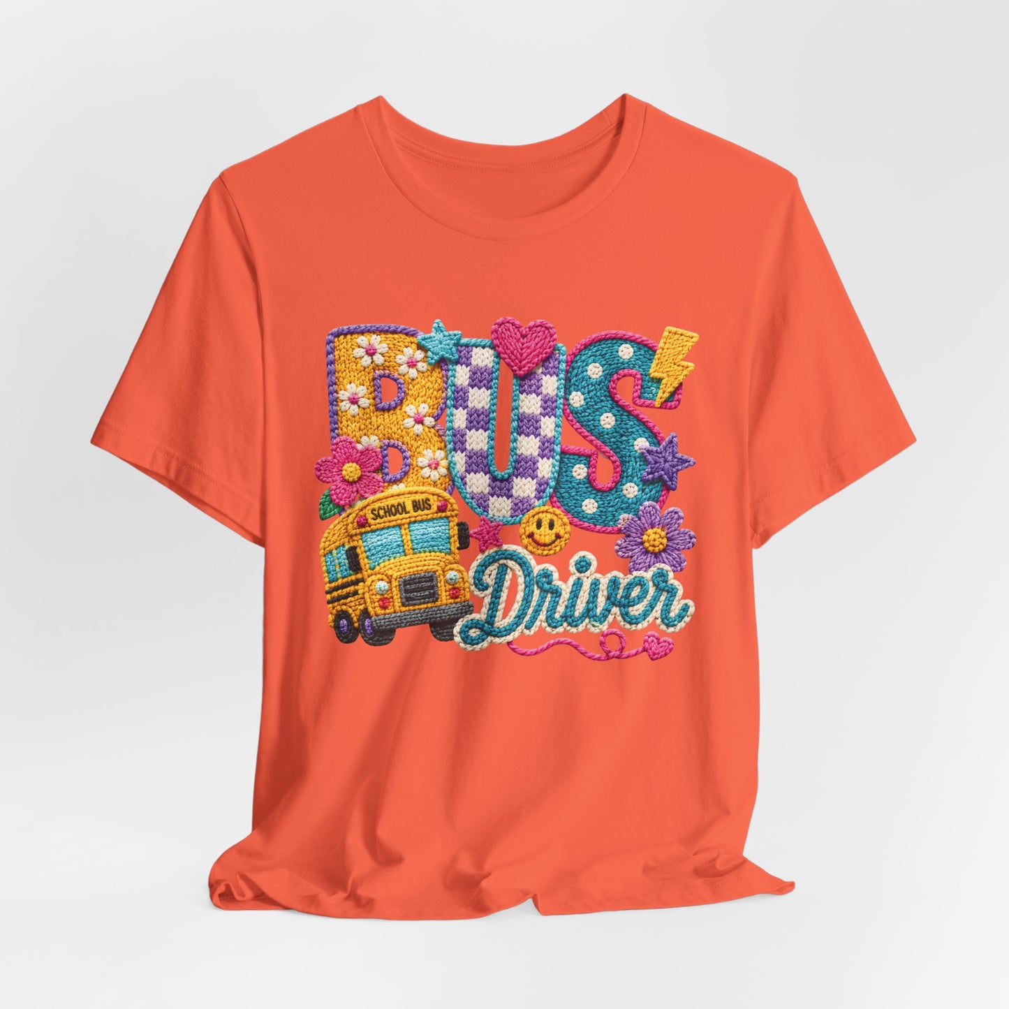 Bus Driver T-Shirt – Colorful School Bus Graphic Tee for Teachers & Drivers