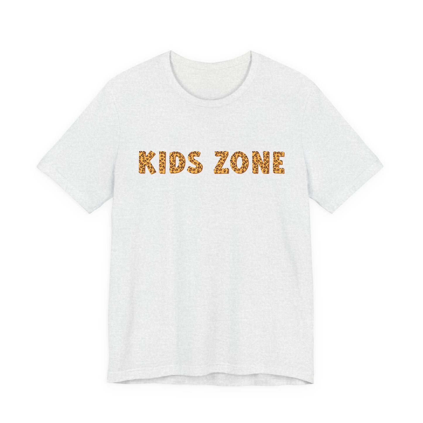 Kids Zone Daycare T-Shirt — Leopard Lettering