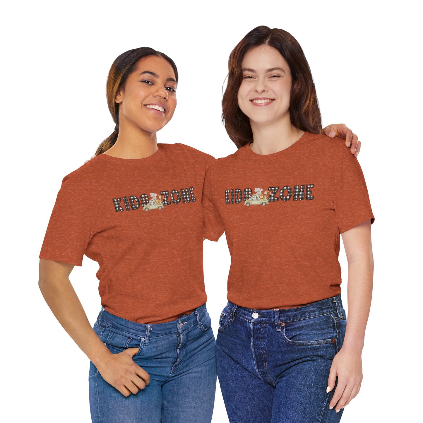 Kids Zone Daycare T-Shirt — Checkered Safari