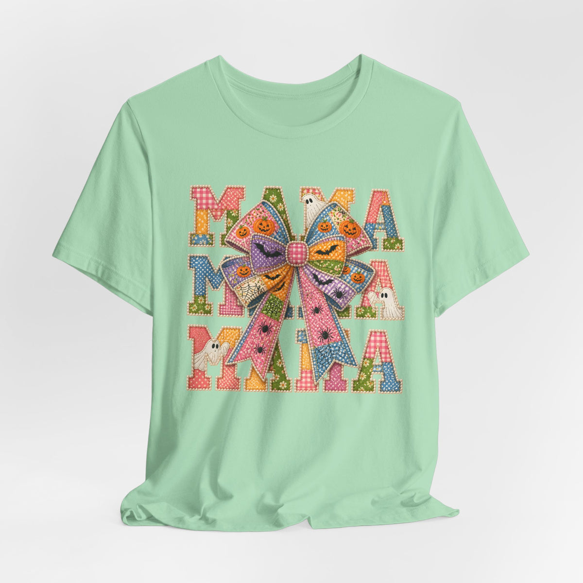 Patchwork Spooky Mama Graphic Tee