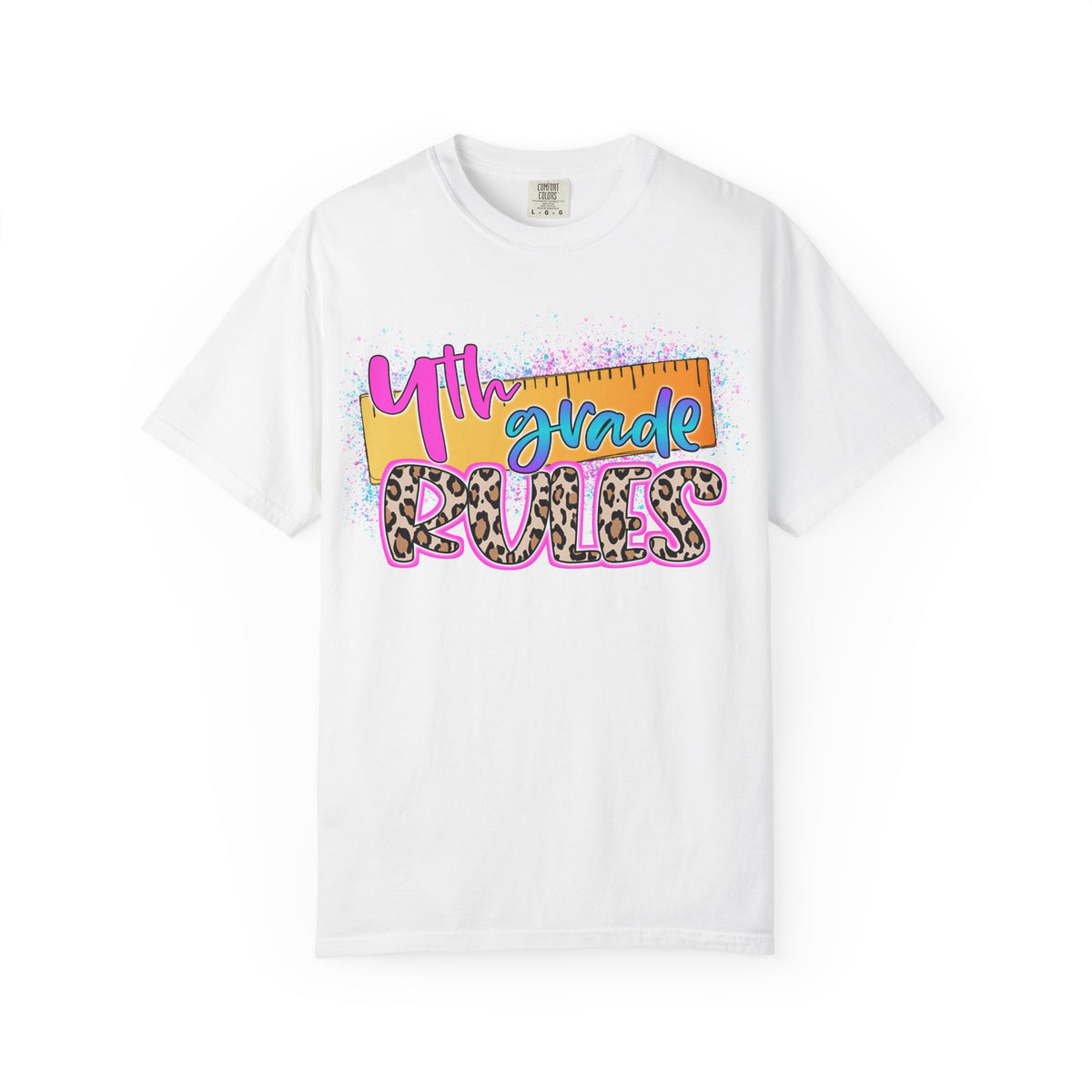 Fourth Grade Rules T-Shirt, Fun Shirt, Unisex Garment-Dyed Tee, Back to School Top, Teacher Gift