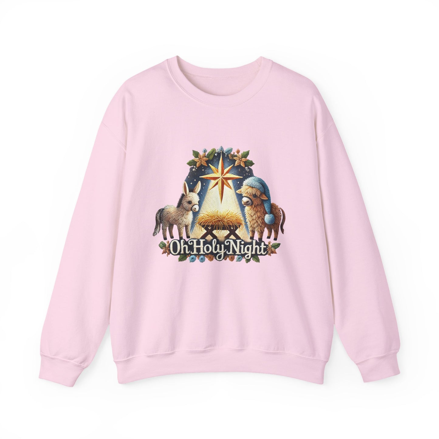 Oh Holy Night Sweatshirt Nativity Star Crewneck