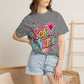 School Nurse T-Shirt — Cute Floral Stethoscope Design
