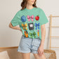Back-to-School Cute School Supplies Doodles Graphic Tee
