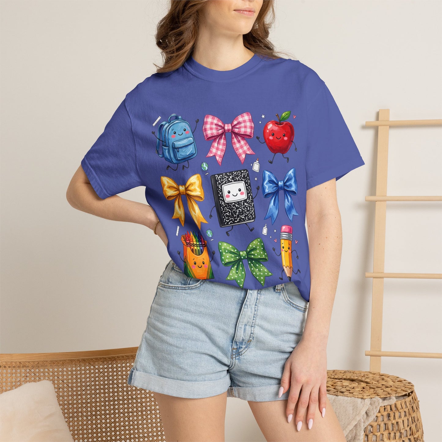 Back-to-School Cute School Supplies Doodles Graphic Tee
