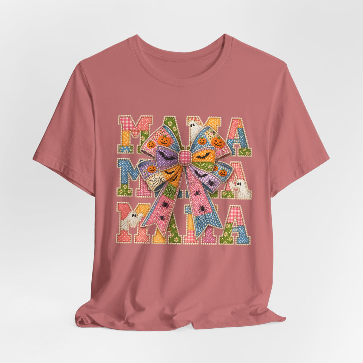 Patchwork Spooky Mama Graphic Tee