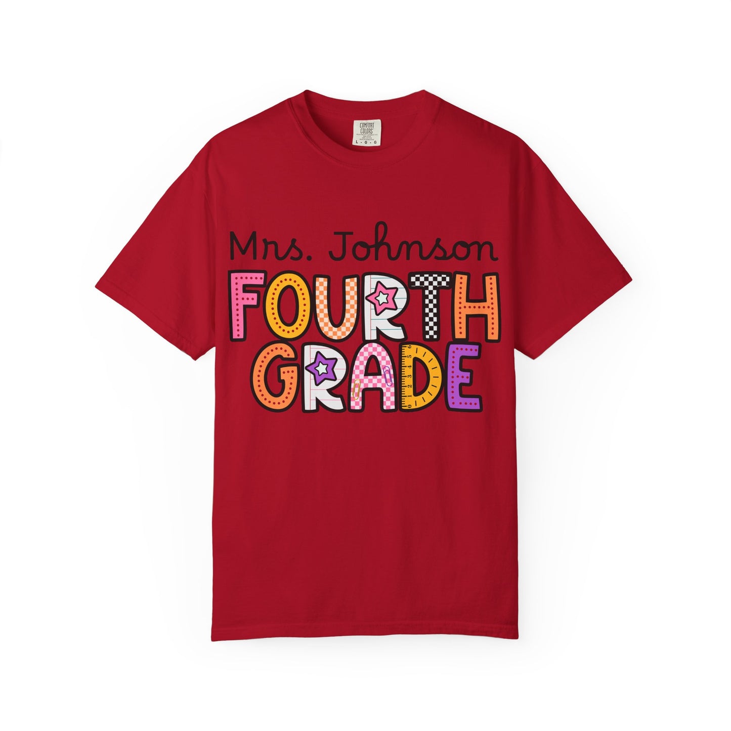 Personalized Fourth Grade Teacher T-Shirt