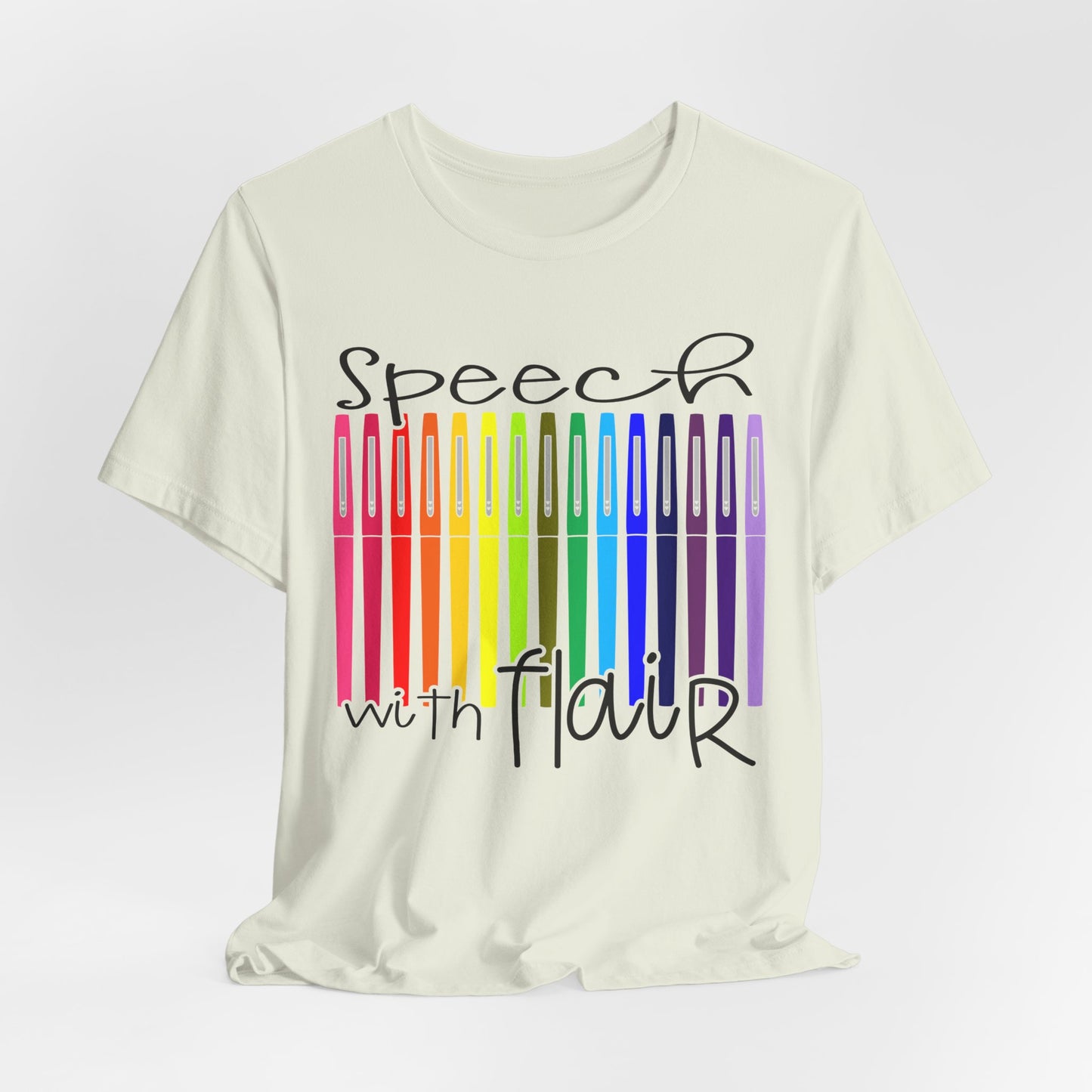Rainbow Flair Pen School Staff Tee - Speech With Flair