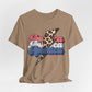 Patriotic Leopard Print America, Born & Raised - Graphic Tee