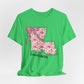 Louisiana Floral State Tee — Pink Bow & Script