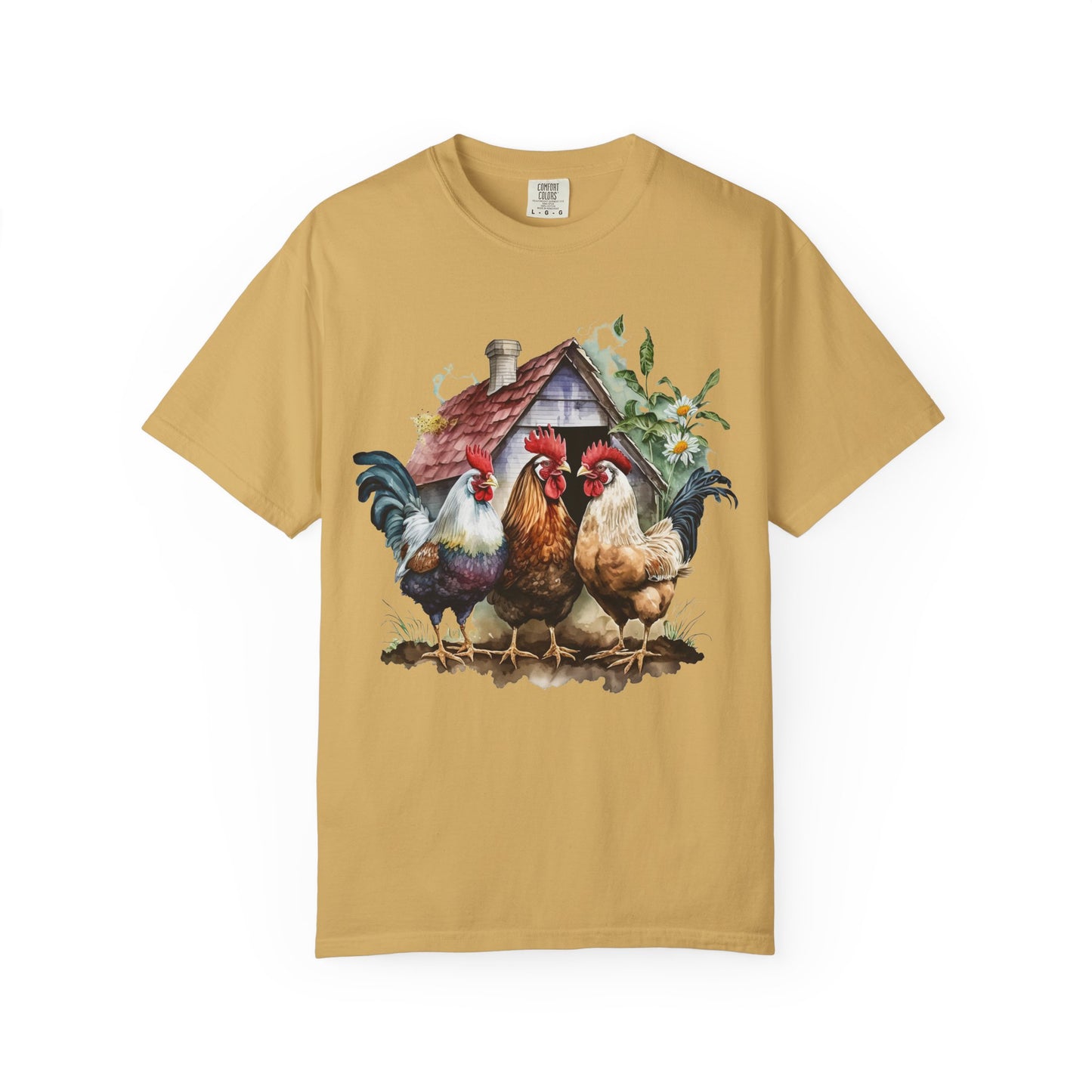 Rustic Rooster T-Shirt – Farmhouse Style Tee, Gift for Chicken Lovers, Casual Wear