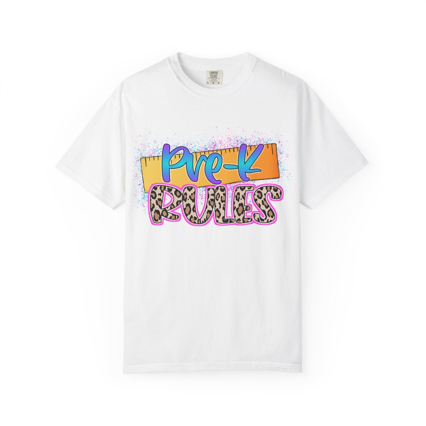 Pre-K Rules T-Shirt, Fun Preschool Shirt, Unisex Garment-Dyed Tee, Back to School Top, Teacher Gift