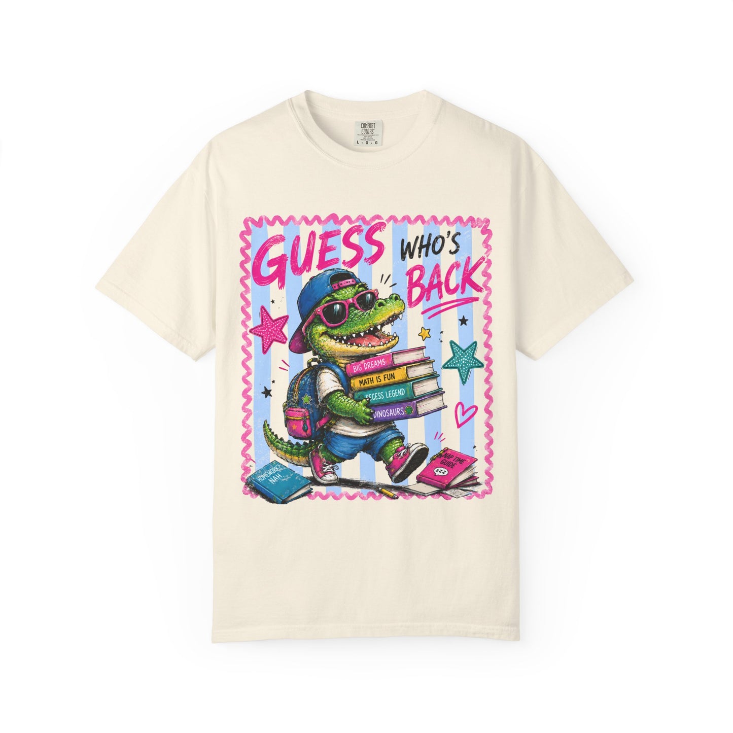 Back to School Croc T-Shirt — “Guess Who’s Back / Back Again” Graphic Tee