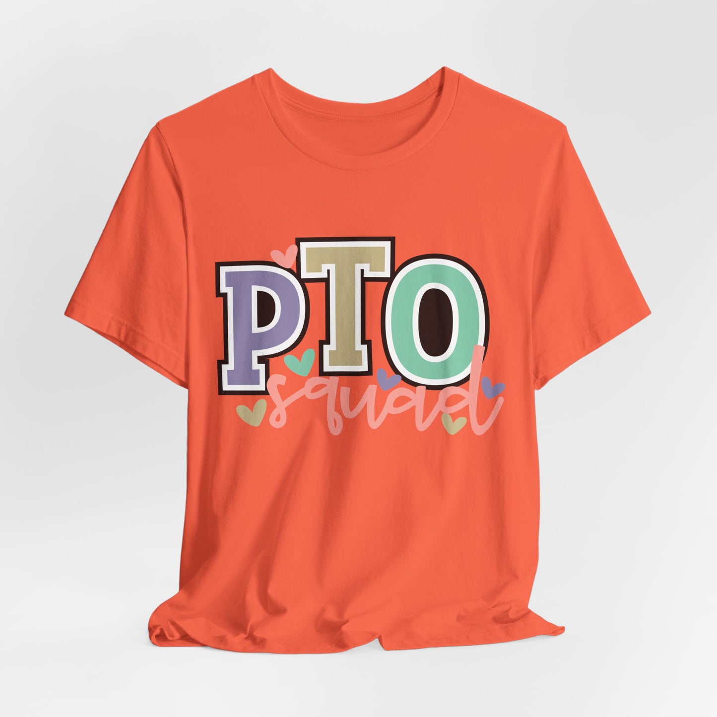 Colorful PTO Teacher/Parent Volunteer Squad Tee