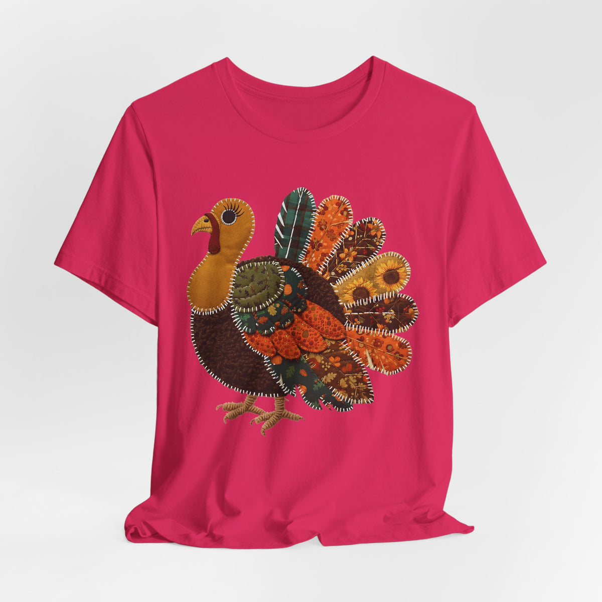 Patchwork Turkey - Thanksgiving Graphic Tee