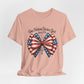 One Nation Under God Patriotic T-shirt with Bow Design