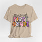 Personalized Colorful First Grade Teacher Graphic Tee